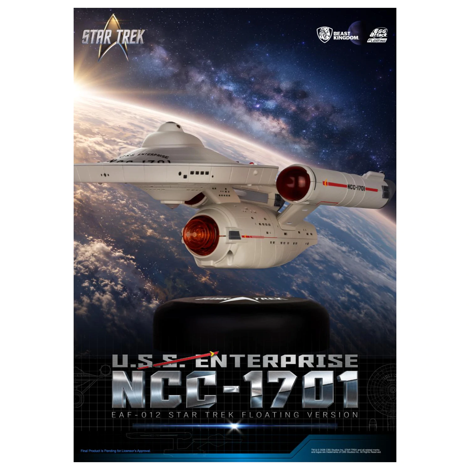 Star Trek U.S.S. Enterprise NCC-1701 "Lebdeći" kip 8,5 cm fotografija proizvoda