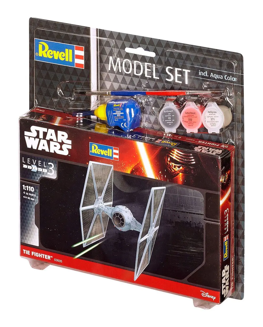 Star Wars maketa 1/110 Model Set TIE Fighter 9 cm fotografija proizvoda