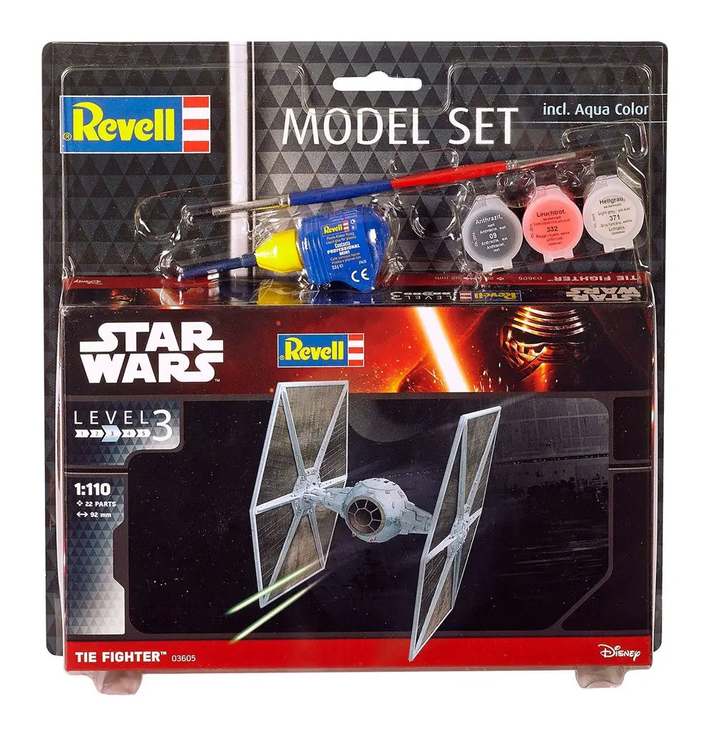 Star Wars maketa 1/110 Model Set TIE Fighter 9 cm fotografija proizvoda