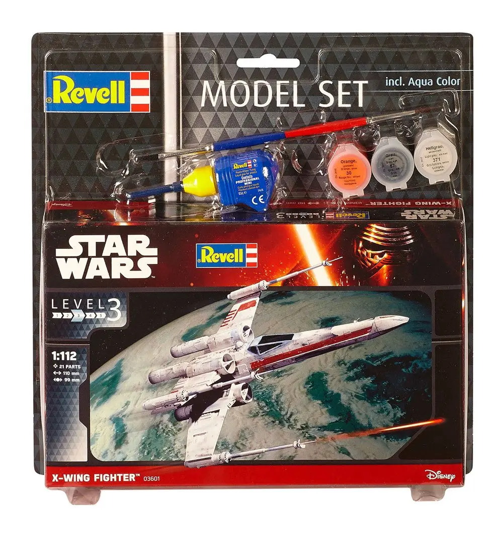 Star Wars Model Kit 1/112 Model Set X-Wing Fighter 11 cm Komplet modela fotografija proizvoda