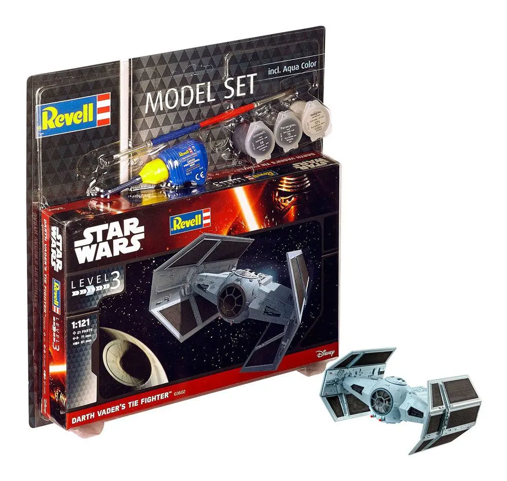 Star Wars Model Kit 1/121 set modela TIE Fighter Dartha Vadera 7 cm fotografija proizvoda