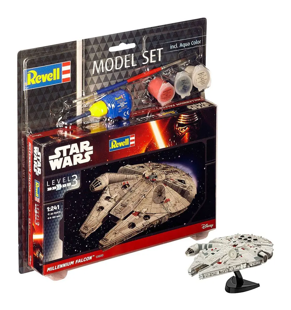 Star Wars Model Kit 1/241 Model Set Millennium Falcon 10 cmStar Wars maketa 1/241 model set Millennium Falcon 10 cm fotografija proizvoda