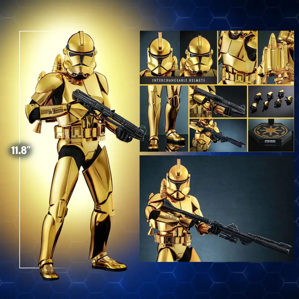 Star Wars akcijska figura 1/6 Clone Trooper (Gold Chrome Version) Exclusive 30 cm fotografija proizvoda