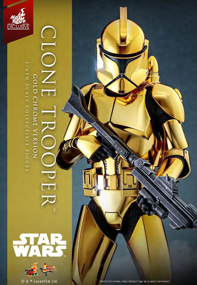 Star Wars akcijska figura 1/6 Clone Trooper (Gold Chrome Version) Exclusive 30 cm fotografija proizvoda