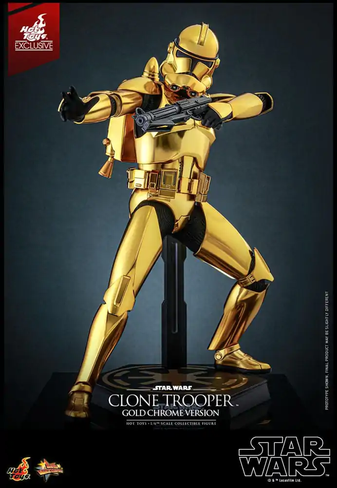 Star Wars akcijska figura 1/6 Clone Trooper (Gold Chrome Version) Exclusive 30 cm fotografija proizvoda