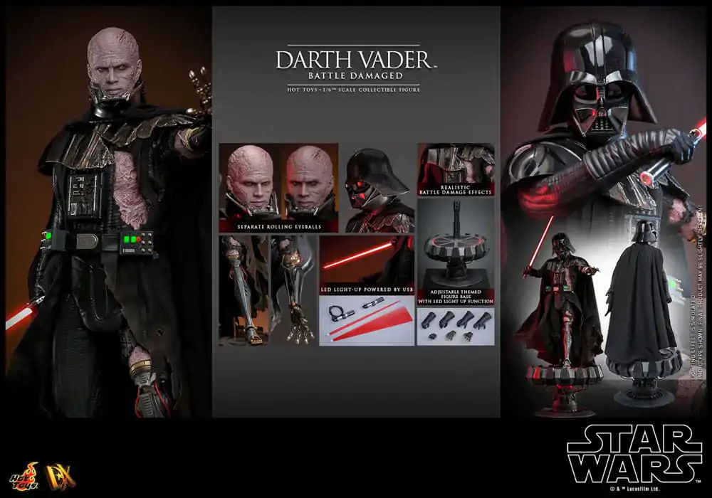 Star Wars akcijska figura 1/6 Darth Vader (Battle Damaged) 35 cm fotografija proizvoda