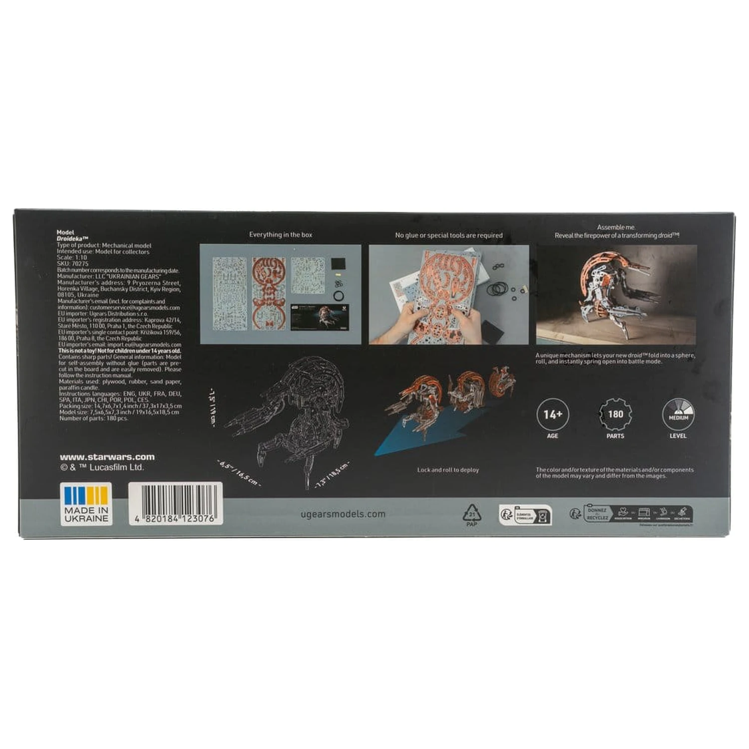 Star Wars 3D Drvena Slagalica Droideka fotografija proizvoda