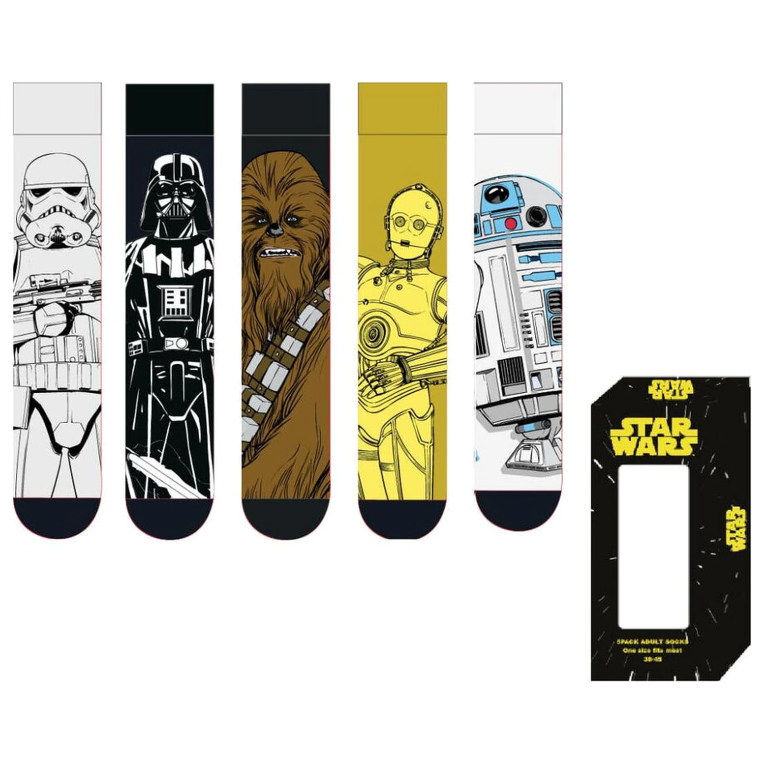 Star Wars odrasli pakiranje 5 čarapa fotografija proizvoda
