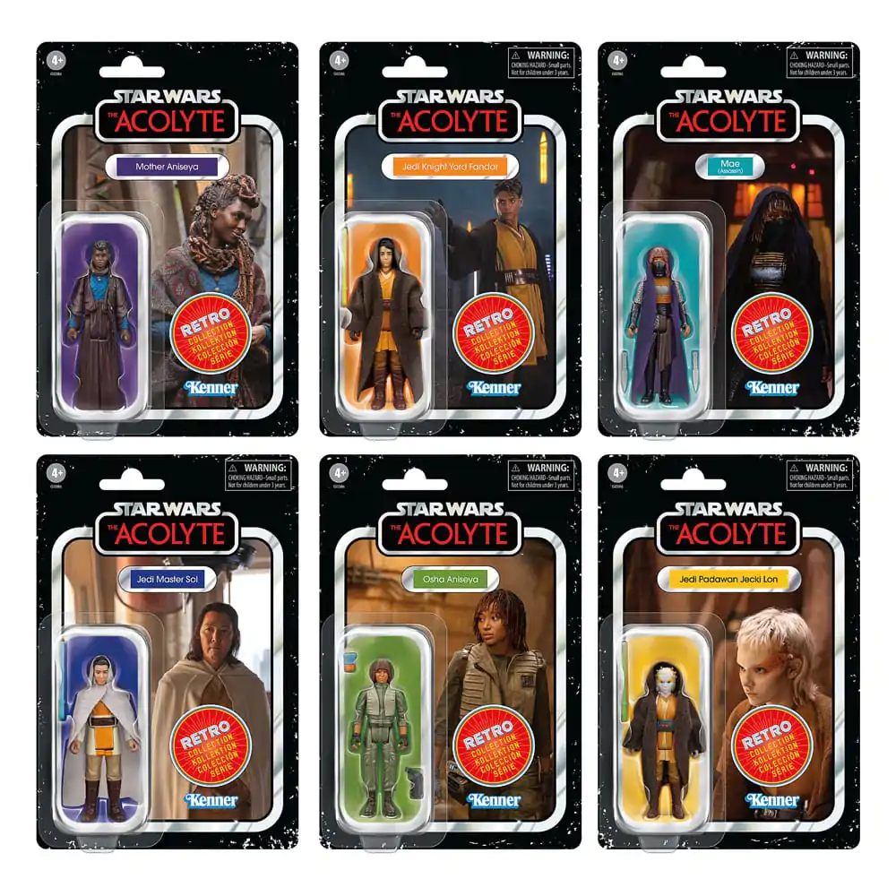 Star Wars: Acolyte Retro Collection figura za akciju, pakiranje od 6 komada, 10 cm fotografija proizvoda