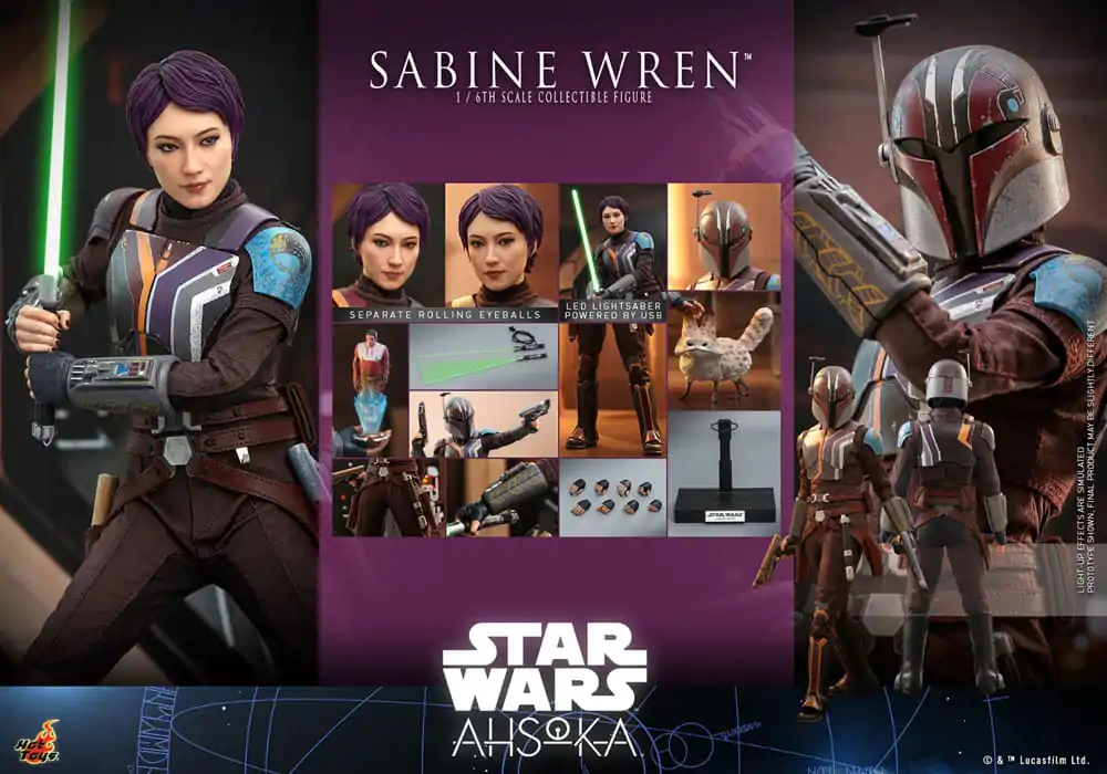 Star Wars: Ahsoka akcijska figura 1/6 Sabine Wren 28 cm fotografija proizvoda
