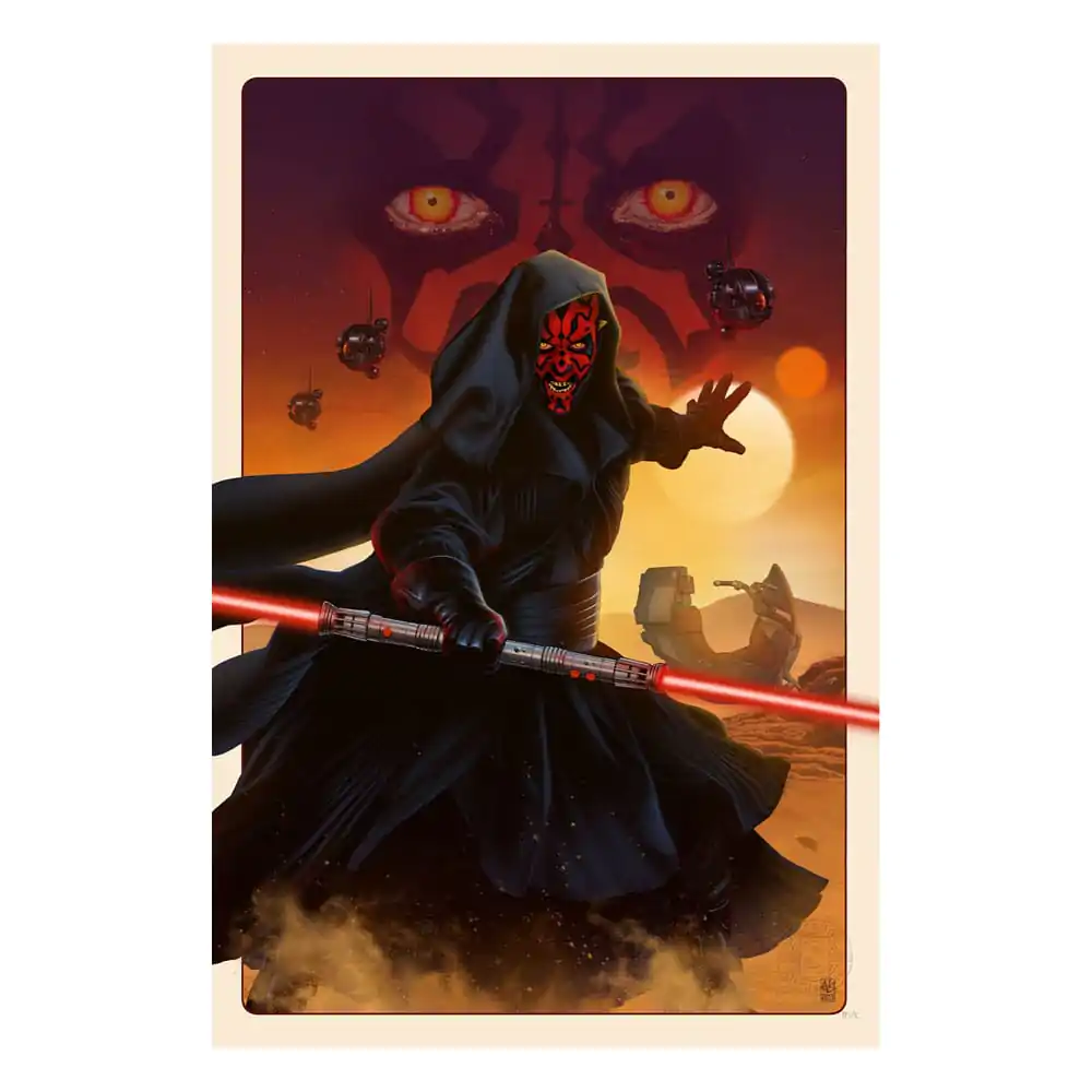 Star Wars Art Print Darth Maul: The Phantom Menace 41 x 61 cm - neuokvireni umjetnički otisak fotografija proizvoda