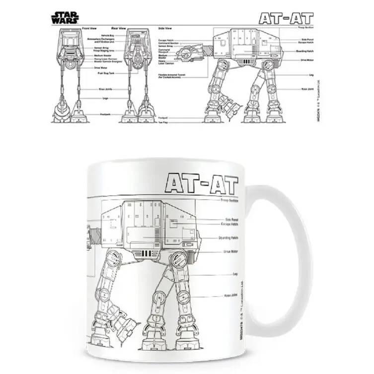 Star Wars AT-AT Sketch šalica fotografija proizvoda