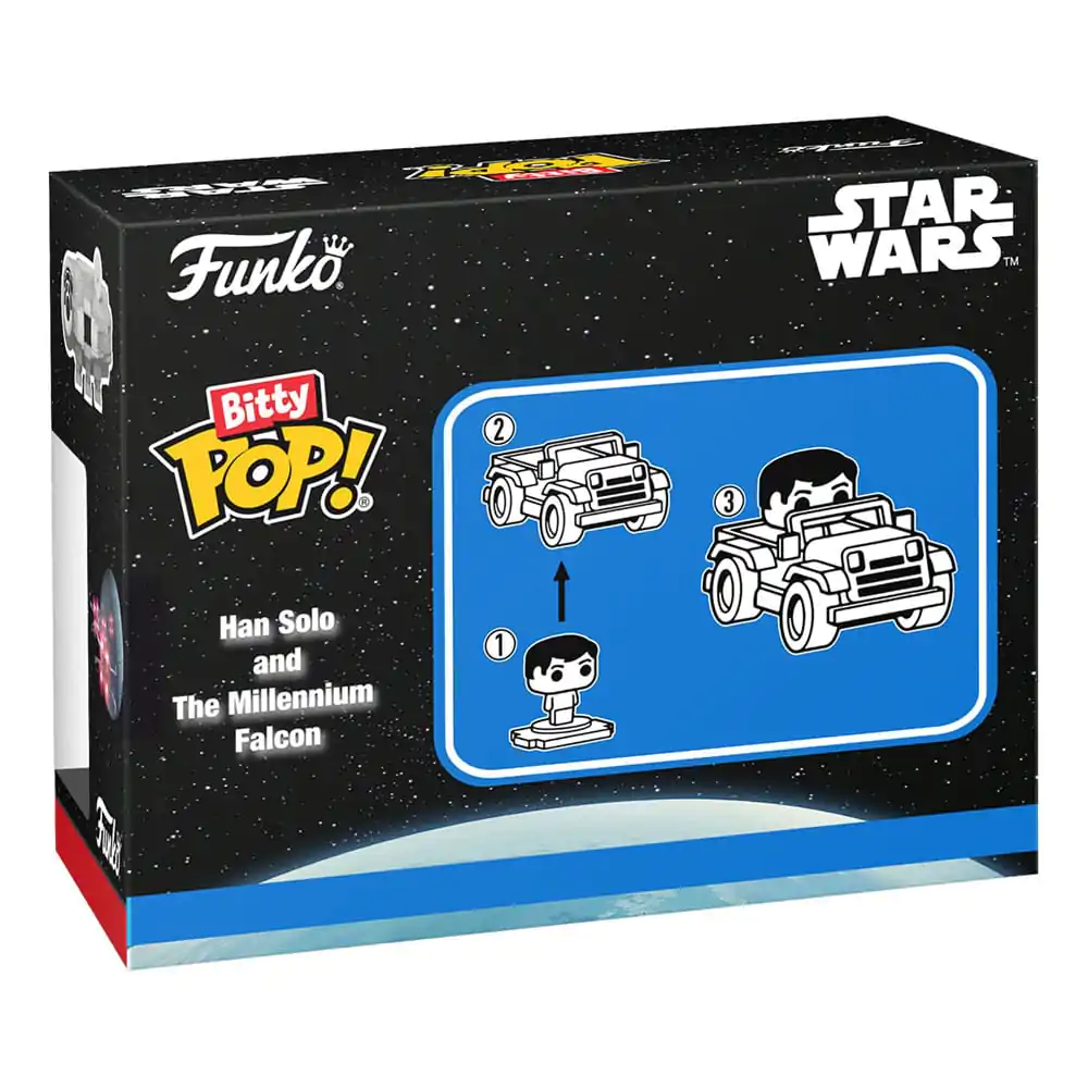 Star Wars Bitty Funko POP! Rides Vinyl figura Han Solo s Millenium Falcon 2,5 cm fotografija proizvoda