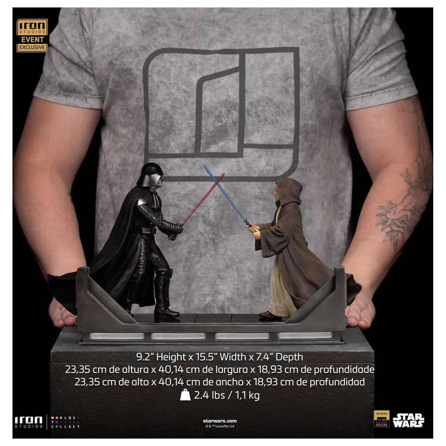 Star Wars Deluxe Art Scale Statua 1/10 Darth Vader Vs Obi-Wan Kenobi (CCXP Exclusive 2025) 24 cm fotografija proizvoda