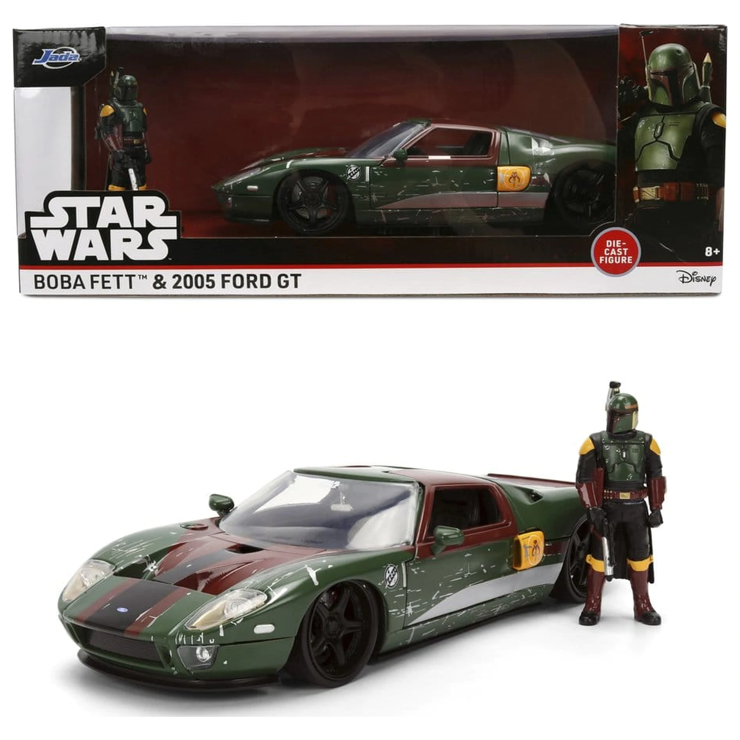 Star Wars Diecast Model 1:24 Boba Fett 2005 Ford GT fotografija proizvoda