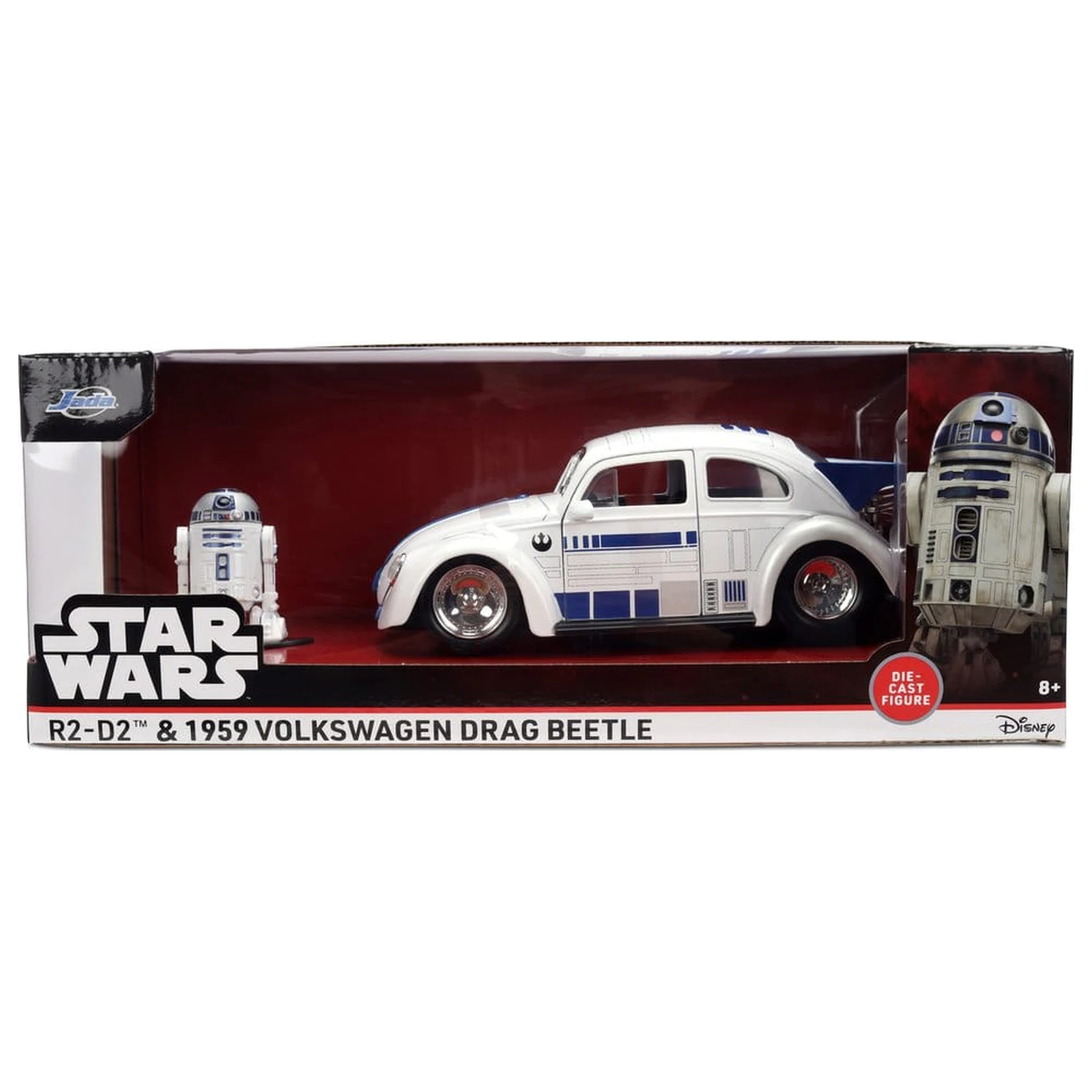 Star Wars Diecast Model 1:24 R2-D2 1959 VW Drag Beetle fotografija proizvoda