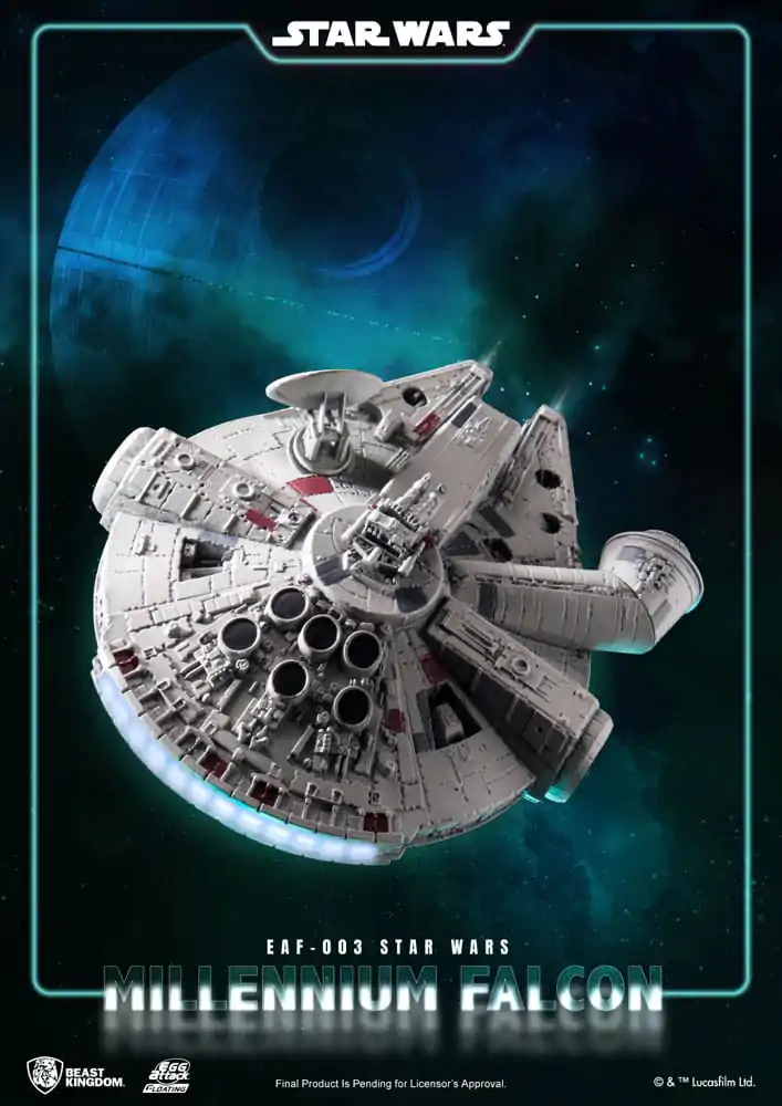 Star Wars Egg Attack Plutajući Model sa Svjetlosnom Funkcijom Millennium Falcon 13 cm fotografija proizvoda