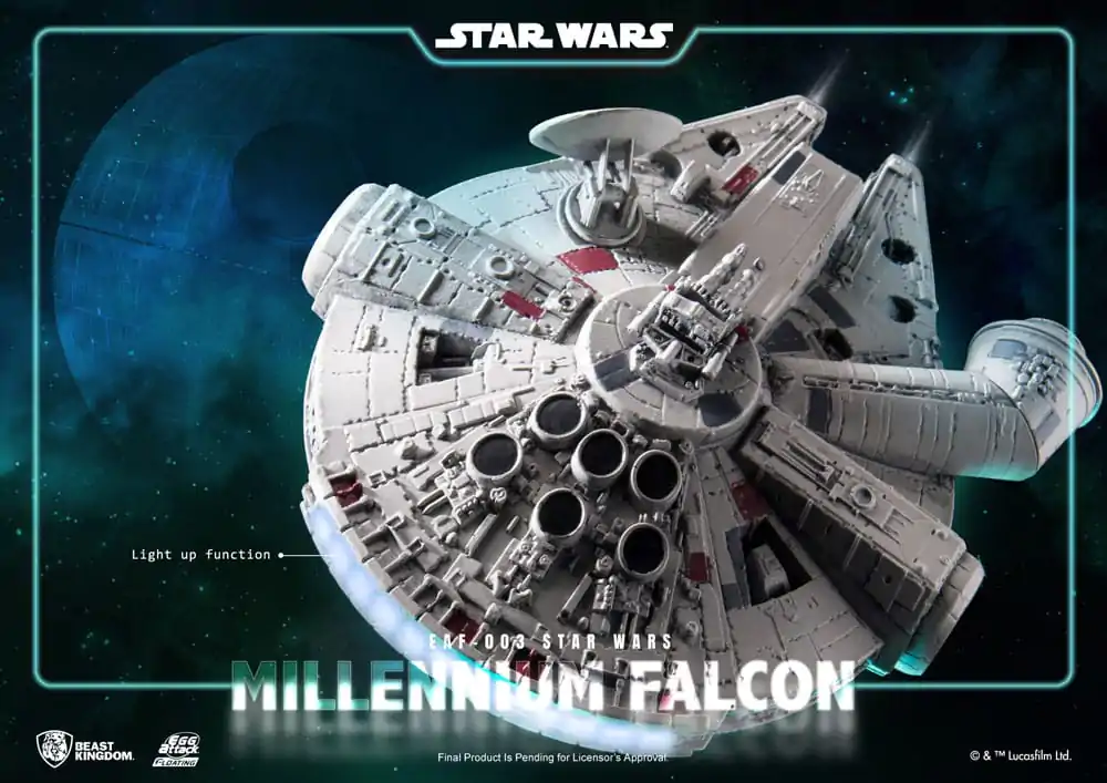 Star Wars Egg Attack Plutajući Model sa Svjetlosnom Funkcijom Millennium Falcon 13 cm fotografija proizvoda