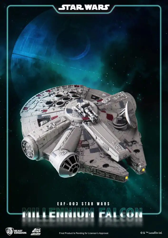 Star Wars Egg Attack Plutajući Model sa Svjetlosnom Funkcijom Millennium Falcon 13 cm fotografija proizvoda