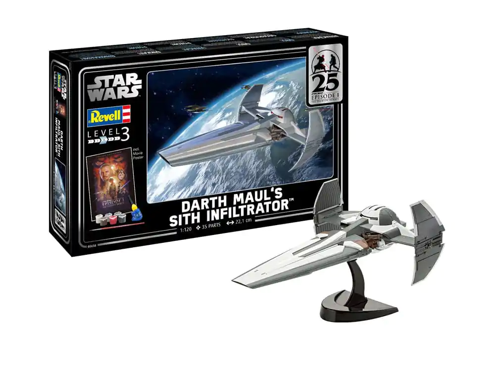 Star Wars Episode I Model Kit Poklon Set 1/120 Darth Maul's Sith Infiltrator 22 cm fotografija proizvoda