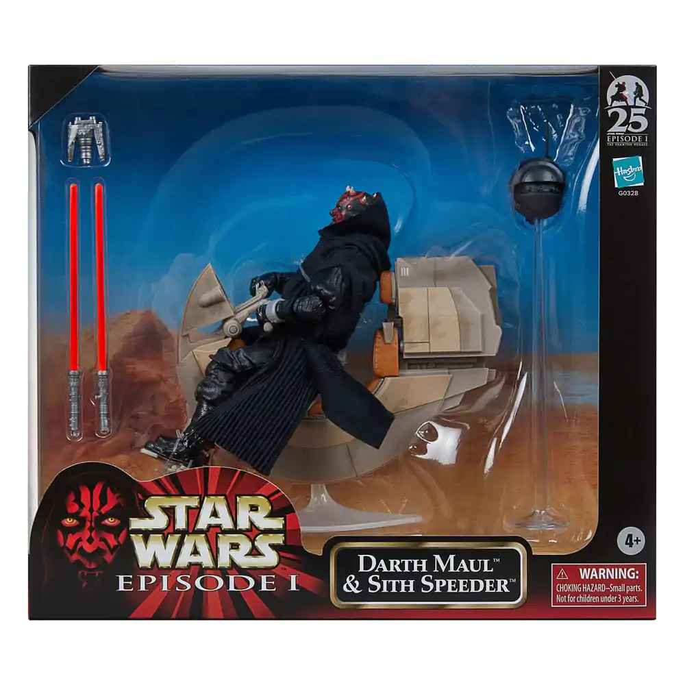 Star Wars Episode I Black Series vozilo s akcijskom figurom Darth Maul & Sith Speeder SDCC 2024 fotografija proizvoda