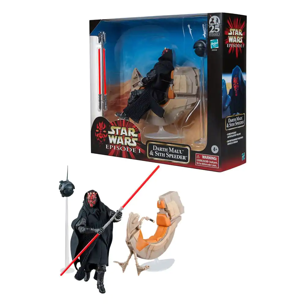 Star Wars Episode I Black Series vozilo s akcijskom figurom Darth Maul & Sith Speeder SDCC 2024 fotografija proizvoda