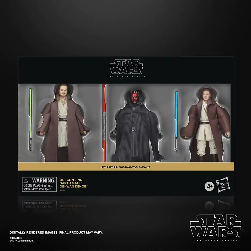 Star Wars Episode I Black Series akcijska figura 3-Pack Qui-Gon Jinn, Darth Maul, Obi-Wan Kenobi 15 cm fotografija proizvoda