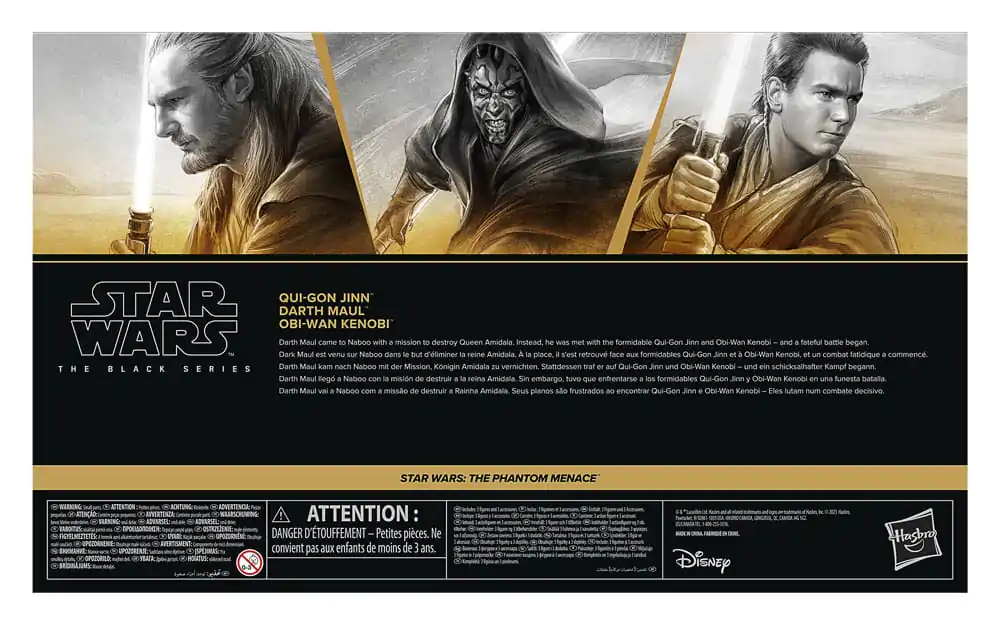 Star Wars Episode I Black Series akcijska figura 3-Pack Qui-Gon Jinn, Darth Maul, Obi-Wan Kenobi 15 cm fotografija proizvoda