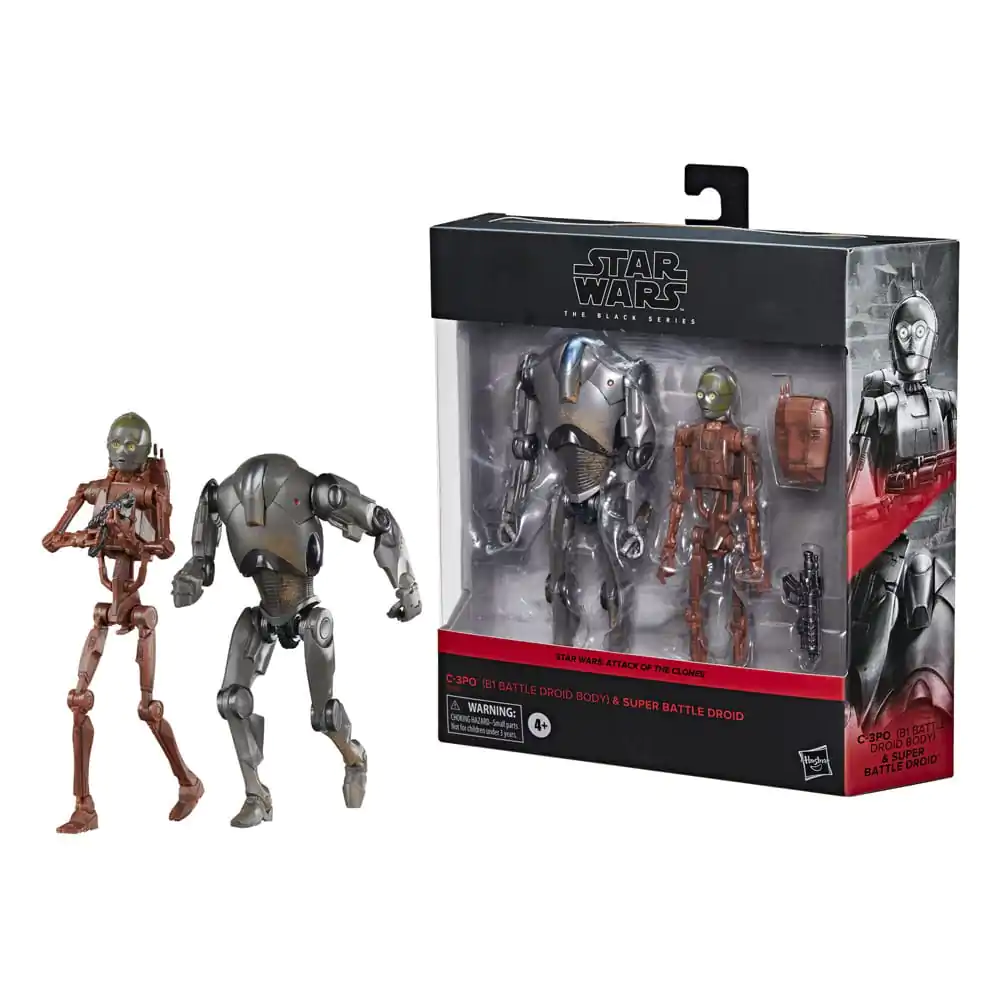 Star Wars Episode II Black Series akcijska figura 2-Pack C-3PO (B1 Battle Droid Body) & Super Battle Droid 15 cm fotografija proizvoda