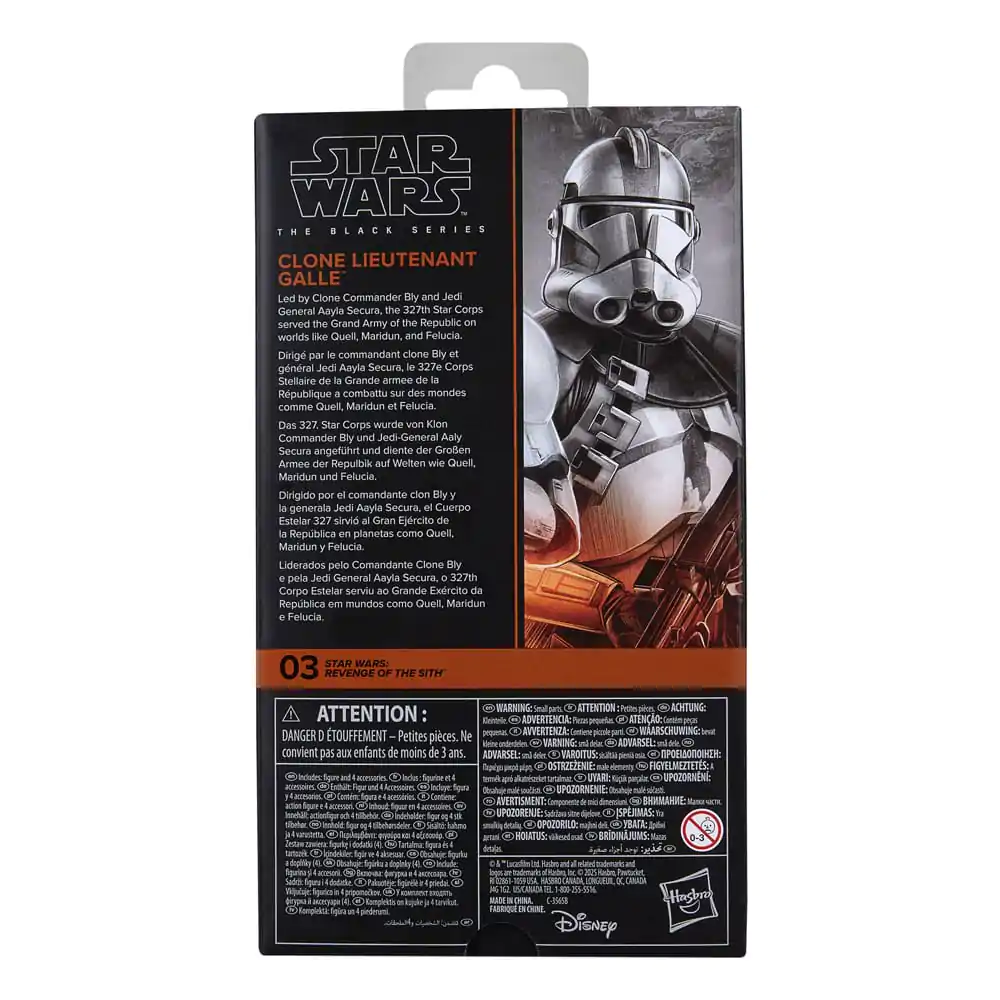 Star Wars Episode III Black Series Akcijska figura Clone Lieutenant Galle 15 cm fotografija proizvoda
