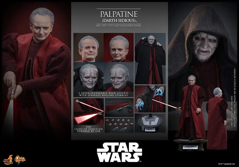 Star Wars: Episode III - Revenge of the Sith akcijska figura 1/6 Palpatine (Darth Sidious) 29 cm fotografija proizvoda