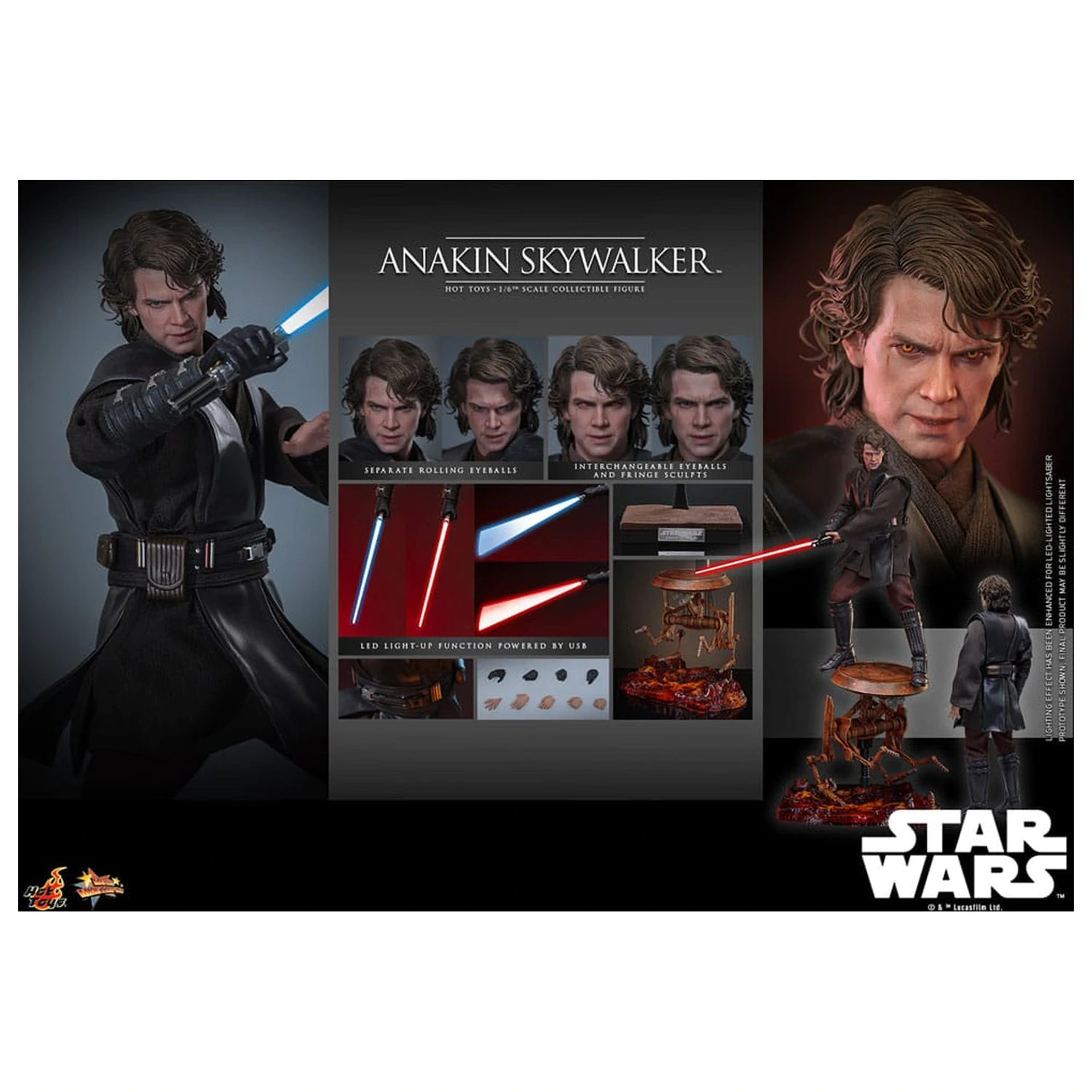 Star Wars: Episode III - Revenge of the Sith Movie Masterpiece akcijska figura 1/6 Anakin Skywalker 31 cm fotografija proizvoda