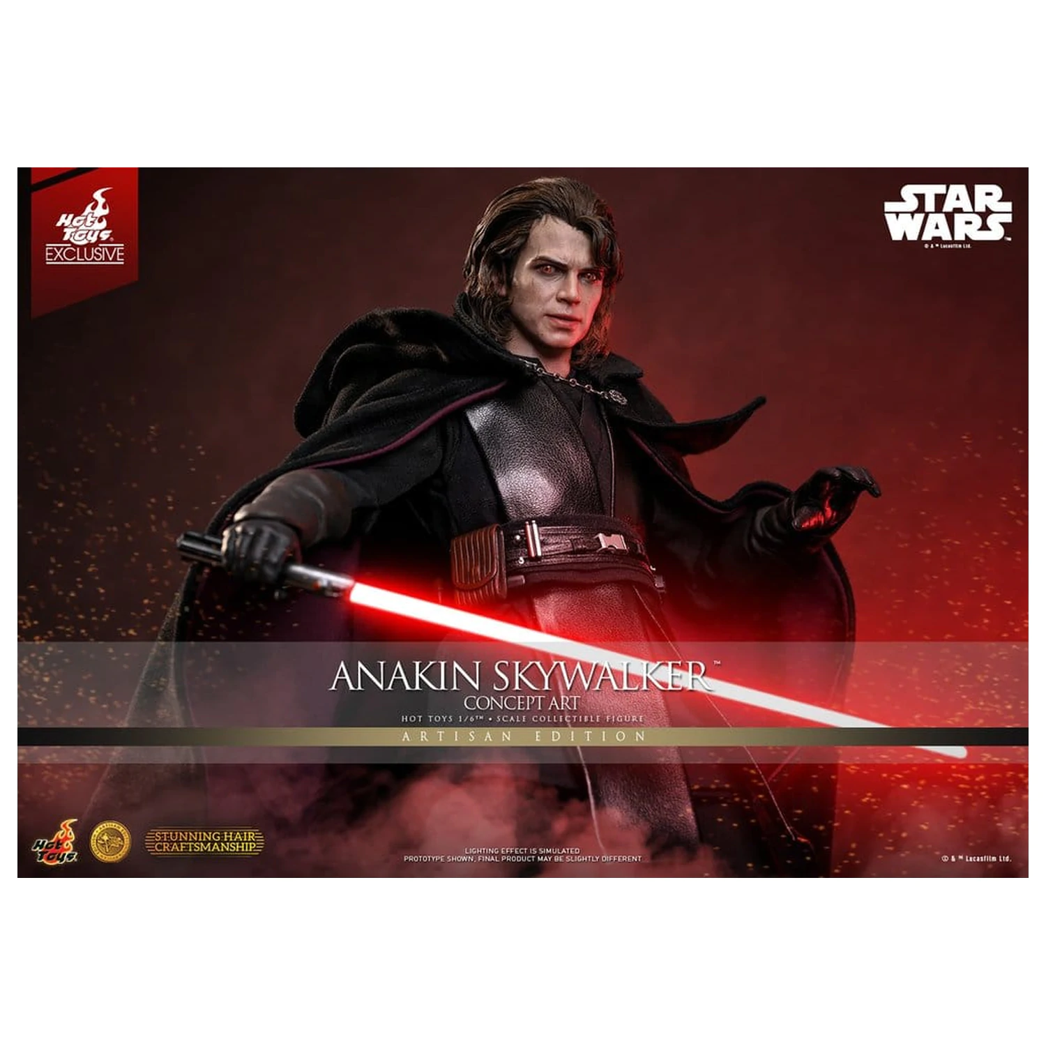 Star Wars Episode III: Revenge Of The Sith Movie Masterpiece akcijska figura 1/6 Anakin Skywalker (Concept Art Version) (Artisan Edition) Hot Toys Exclusive 31 cm fotografija proizvoda