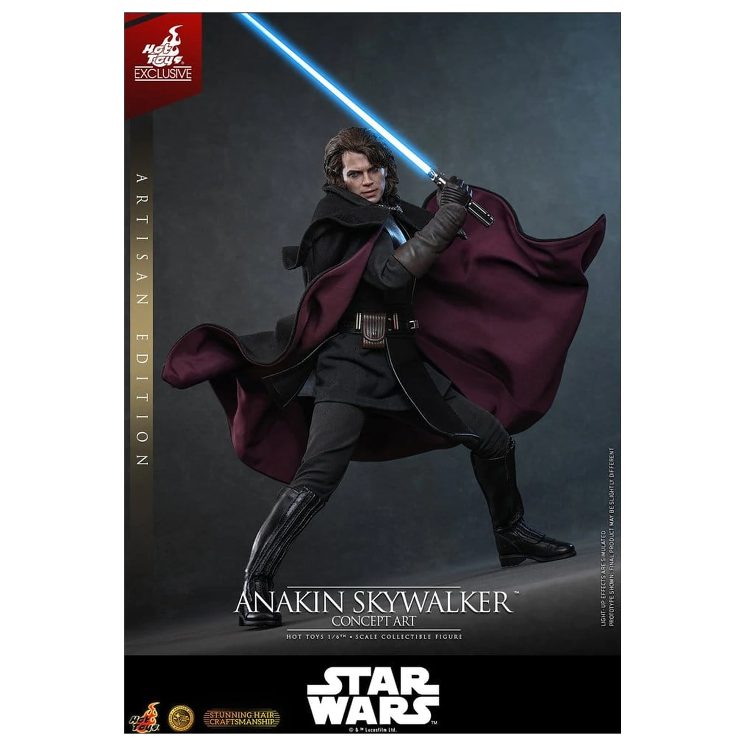 Star Wars Episode III: Revenge Of The Sith Movie Masterpiece akcijska figura 1/6 Anakin Skywalker (Concept Art Version) (Artisan Edition) Hot Toys Exclusive 31 cm fotografija proizvoda