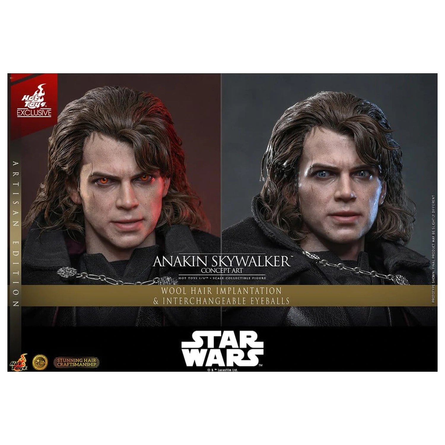 Star Wars Episode III: Revenge Of The Sith Movie Masterpiece akcijska figura 1/6 Anakin Skywalker (Concept Art Version) (Artisan Edition) Hot Toys Exclusive 31 cm fotografija proizvoda