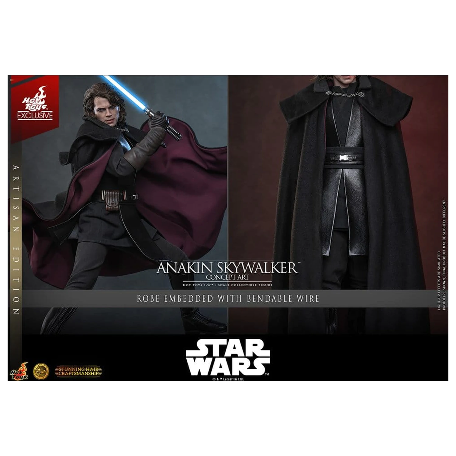 Star Wars Episode III: Revenge Of The Sith Movie Masterpiece akcijska figura 1/6 Anakin Skywalker (Concept Art Version) (Artisan Edition) Hot Toys Exclusive 31 cm fotografija proizvoda