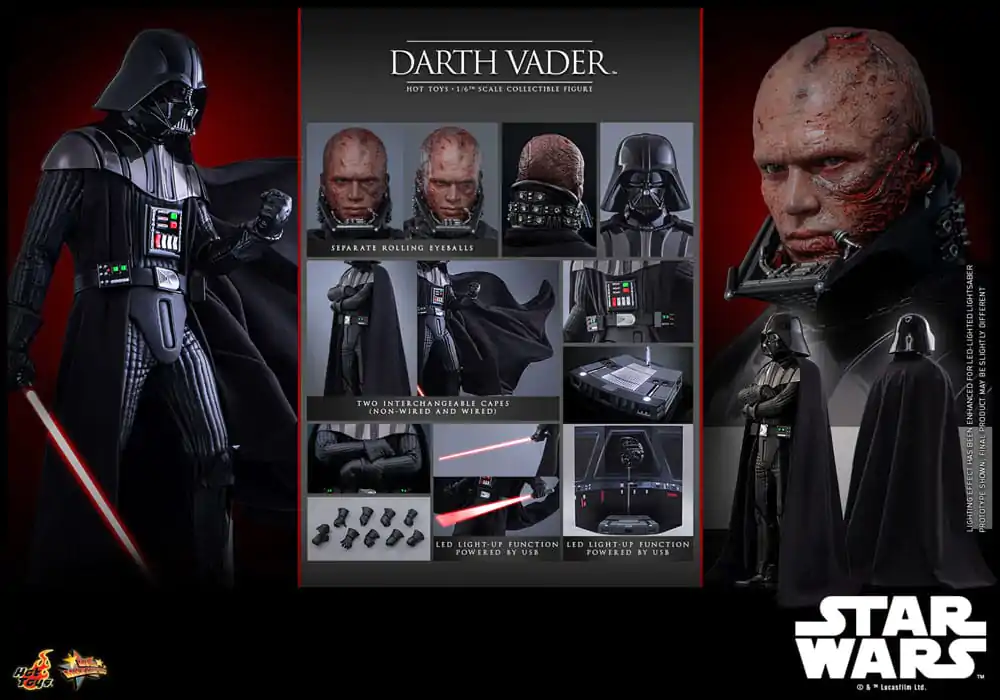 Star Wars: Episode III - Revenge of the Sith Movie Masterpiece akcijska figura 1/6 Darth Vader 35 cm fotografija proizvoda