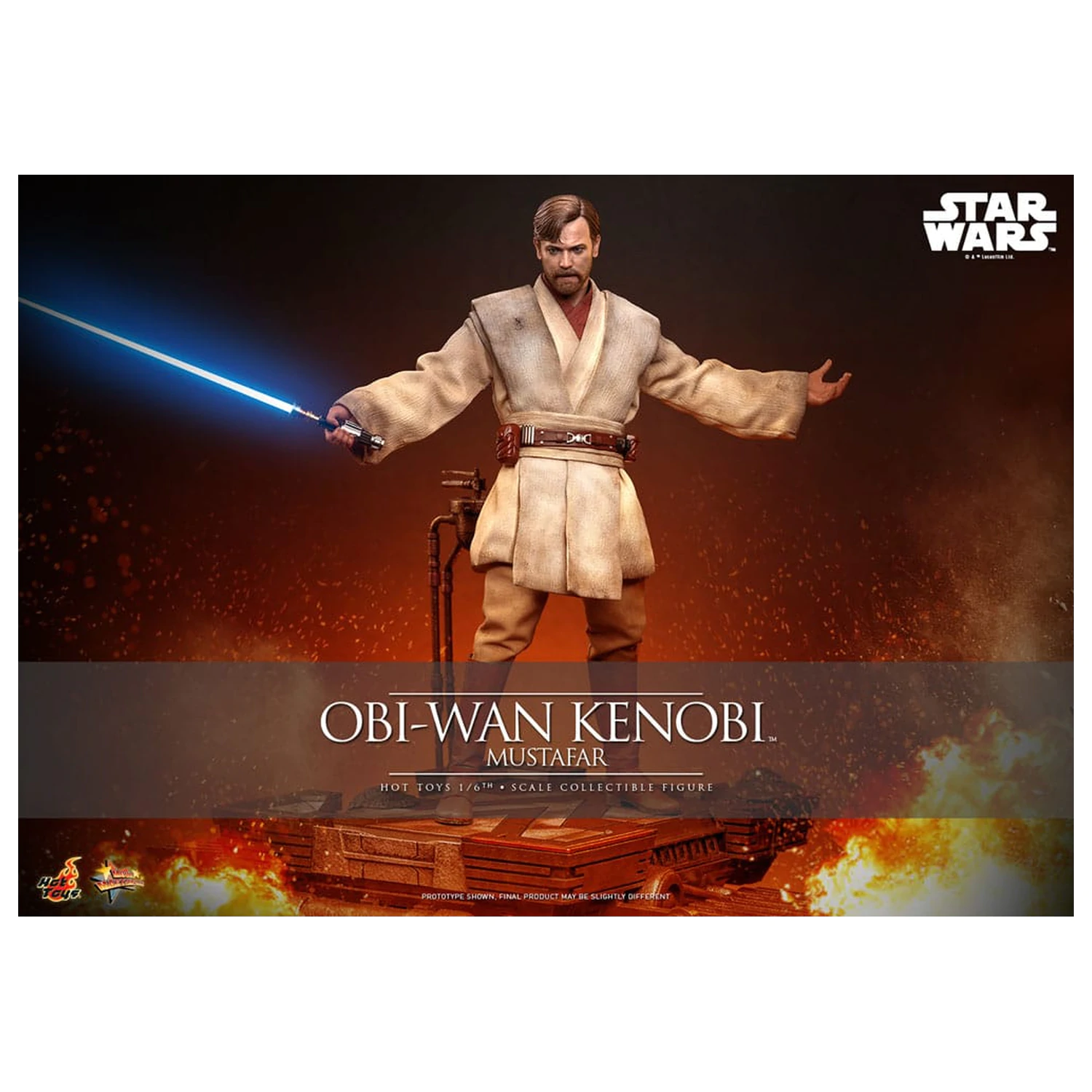 Star Wars: Episode III - Revenge of the Sith Movie Masterpiece akcijska figura 1/6 Obi-Wan Kenobi (Mustafar) 31 cm fotografija proizvoda