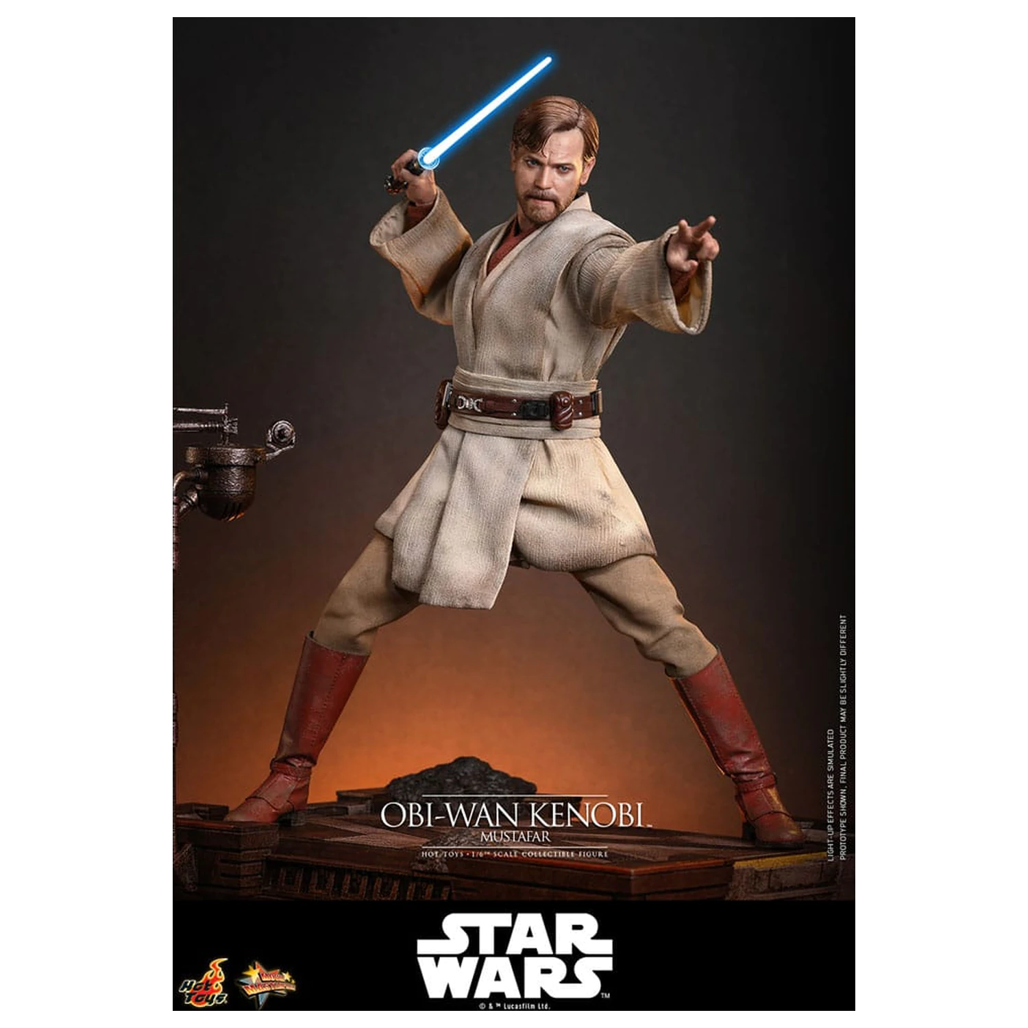 Star Wars: Episode III - Revenge of the Sith Movie Masterpiece akcijska figura 1/6 Obi-Wan Kenobi (Mustafar) 31 cm fotografija proizvoda