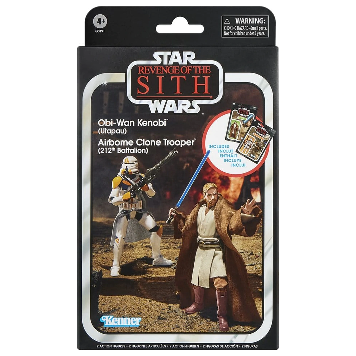 Star Wars Episode III Vintage Collection Set od 2 akcijske figure Obi-Wan Kenobi & Airborne Clone Trooper 10 cm fotografija proizvoda
