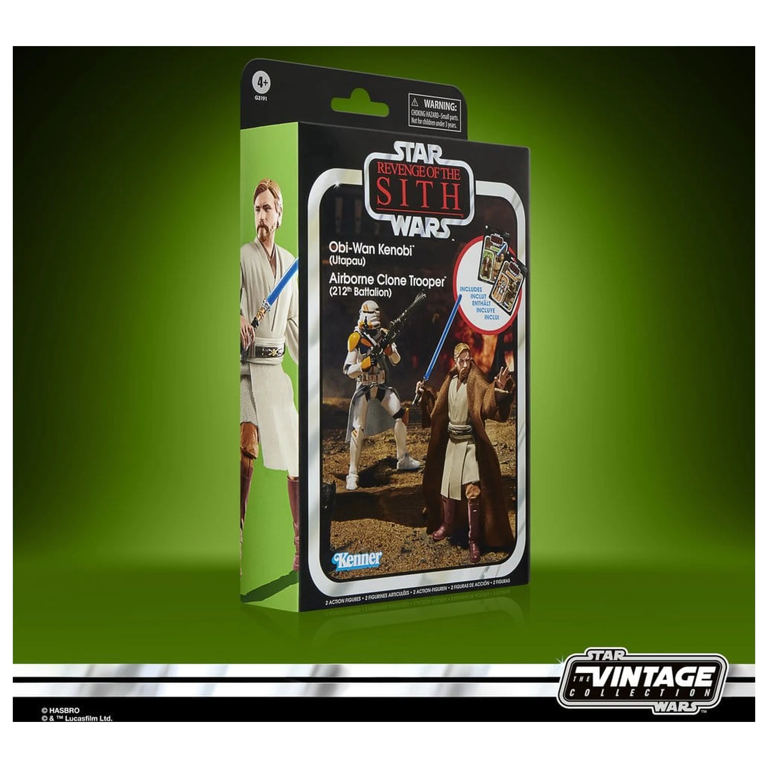 Star Wars Episode III Vintage Collection Set od 2 akcijske figure Obi-Wan Kenobi & Airborne Clone Trooper 10 cm fotografija proizvoda