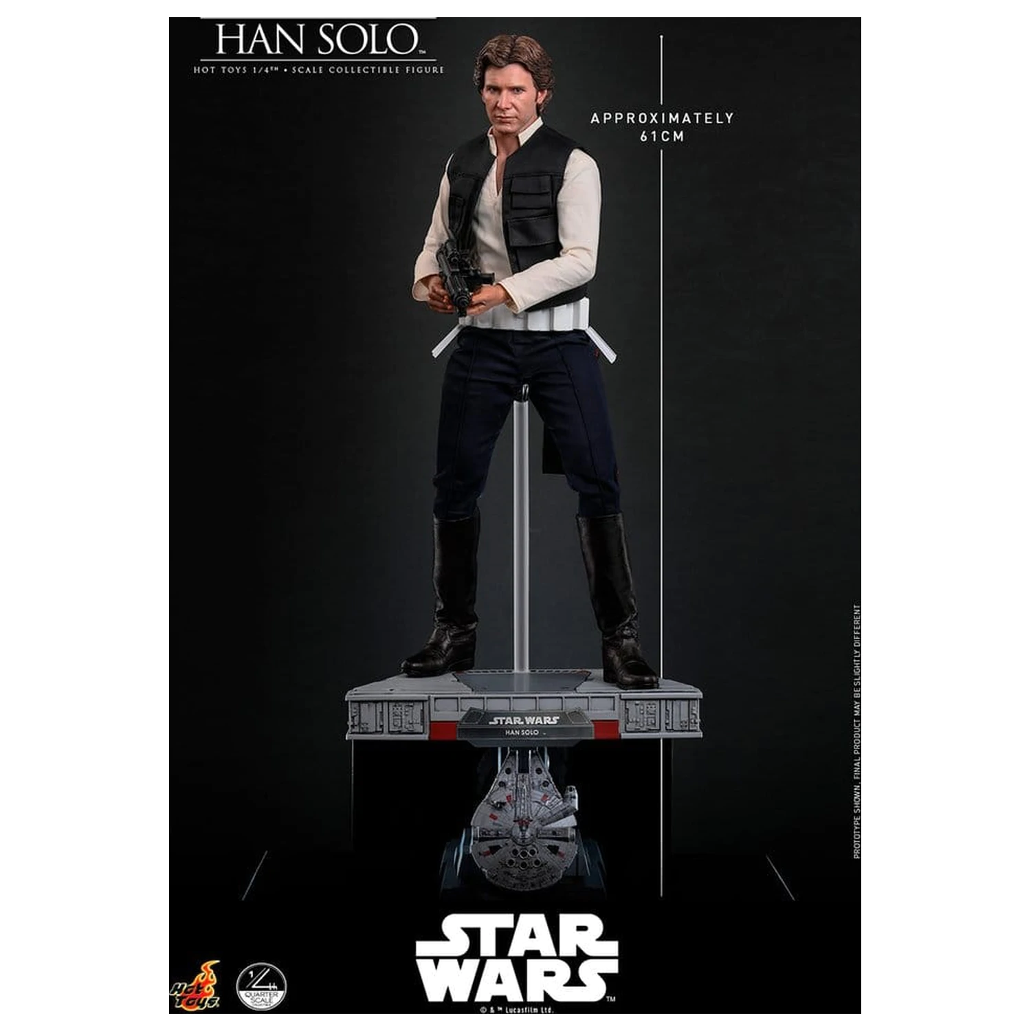 Star Wars Episode IV akcijska figura 1/4 Han Solo 46 cm fotografija proizvoda