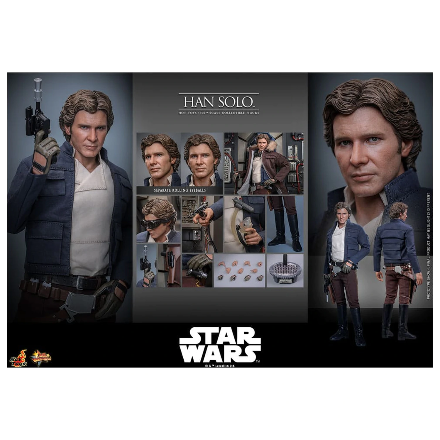 Star Wars Episode V Movie Masterpiece figura 1/6 Han Solo 31 cm fotografija proizvoda