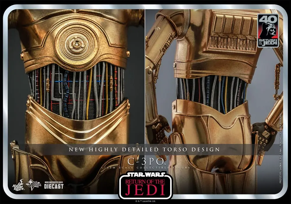Star Wars: Episode VI 40th Anniversary akcijska figura 1/6 C-3PO 29 cm fotografija proizvoda