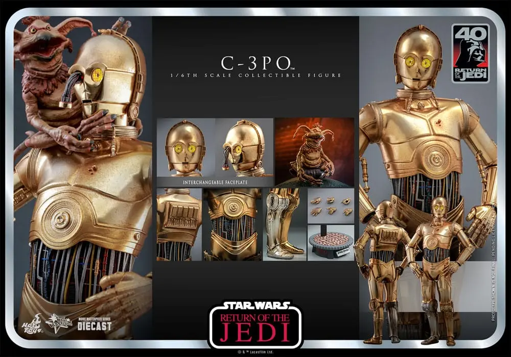 Star Wars: Episode VI 40th Anniversary akcijska figura 1/6 C-3PO 29 cm fotografija proizvoda