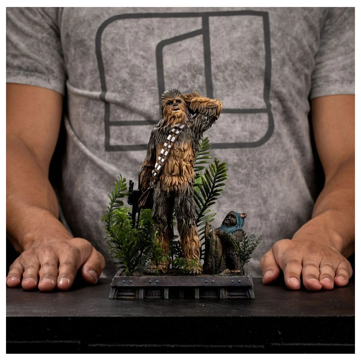 Star Wars Episode VI Art Scale Kip 1/10 Chewbacca and Tokkat 22 cm fotografija proizvoda