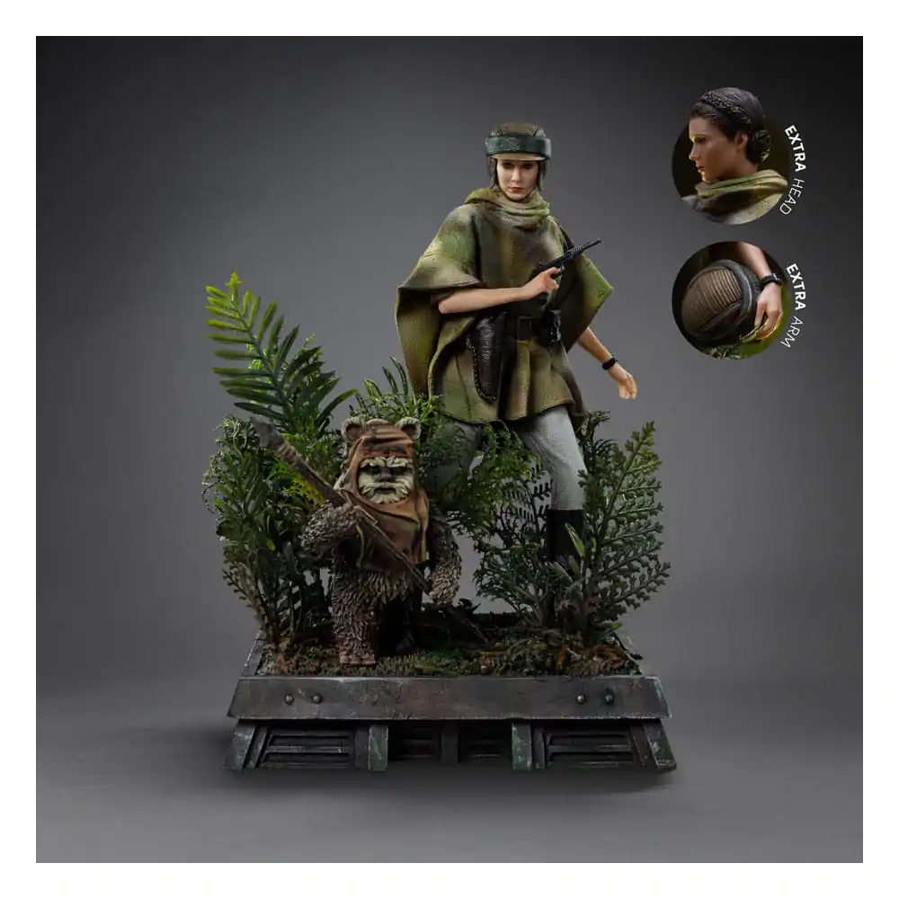 Star Wars Episode VI Art Scale kip 1/10 Leia i Wicket 21 cm fotografija proizvoda