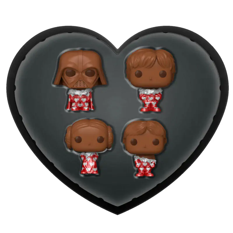 Star Wars Valentines Pocket POP! vinilne figure pakiranje od 4 kom Choc 4 cm fotografija proizvoda