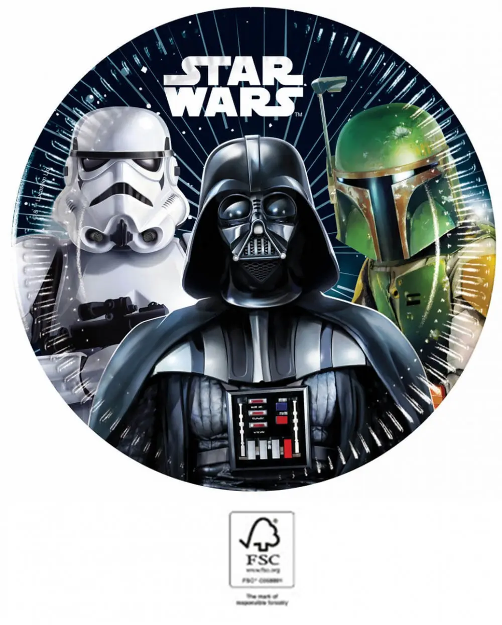 Star Wars Galaxy papirnati tanjuri 8 komada 20 cm FSC fotografija proizvoda