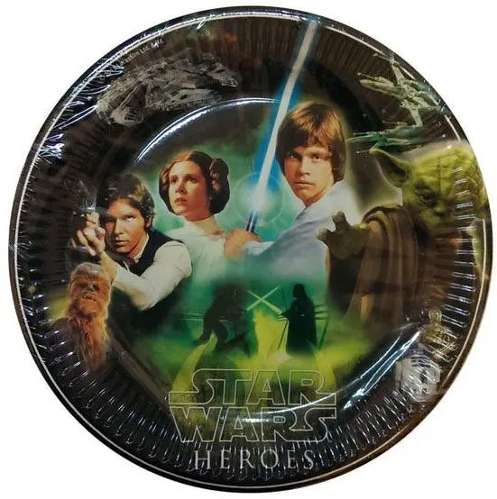Star Wars Heroes Papirnati tanjur 8 komada 23 cm fotografija proizvoda